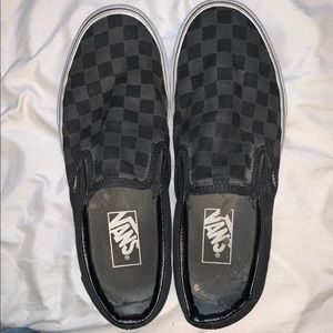 Women’s Black Checkered Vans